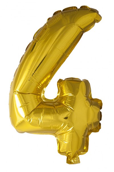 balloons - Foil Gold - Number 4